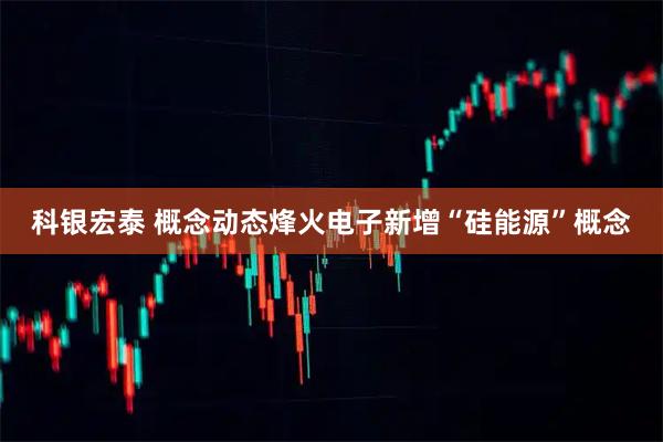 科银宏泰 概念动态烽火电子新增“硅能源”概念
